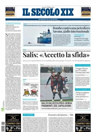 Prima-pagina-secolo-xix-editoriale-oggi-edizione-di-oggi-18-02-2025