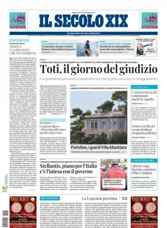 Prima-pagina-secolo-xix-editoriale-oggi-edizione-di-oggi-18-12-2024