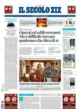 Prima-pagina-secolo-xix-editoriale-oggi-edizione-di-oggi-19-01-2025