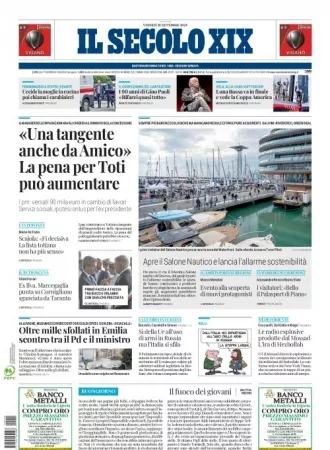 Prima-pagina-secolo-xix-editoriale-oggi-edizione-di-oggi-20-09-2024