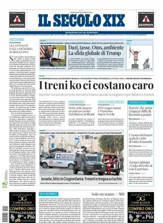 Prima-pagina-secolo-xix-editoriale-oggi-edizione-di-oggi-22-01-2025