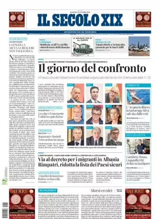 Prima-pagina-secolo-xix-editoriale-oggi-edizione-di-oggi-22-10-2024