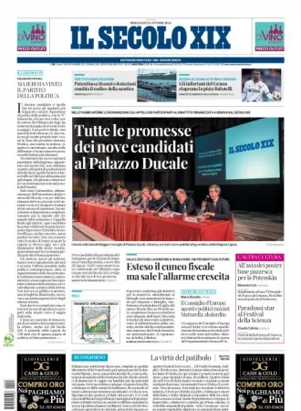 Prima-pagina-secolo-xix-editoriale-oggi-edizione-di-oggi-23-10-2024