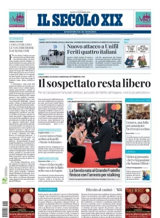 Prima-pagina-secolo-xix-editoriale-oggi-edizione-di-oggi-23-11-2024