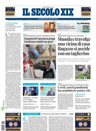 Prima-pagina-secolo-xix-editoriale-oggi-edizione-di-oggi-24-02-2025