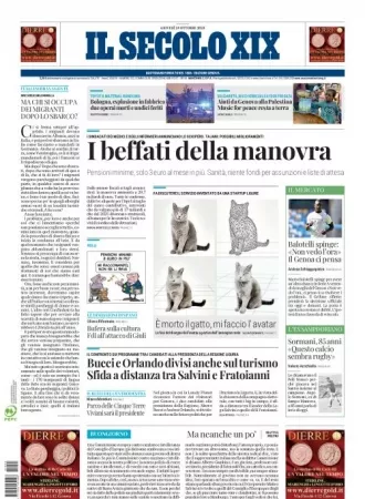 Prima-pagina-secolo-xix-editoriale-oggi-edizione-di-oggi-24-10-2024