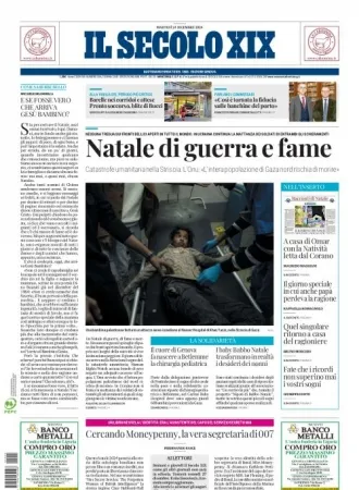 Prima-pagina-secolo-xix-editoriale-oggi-edizione-di-oggi-24-12-2024