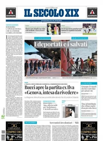 Prima-pagina-secolo-xix-editoriale-oggi-edizione-di-oggi-25-01-2025