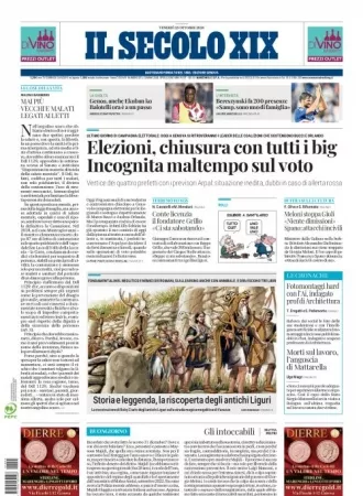 Prima-pagina-secolo-xix-editoriale-oggi-edizione-di-oggi-25-10-2024