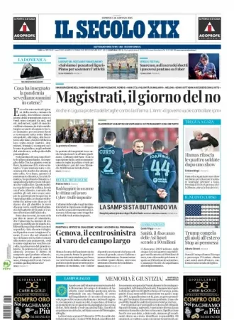 Prima-pagina-secolo-xix-editoriale-oggi-edizione-di-oggi-26-01-2025