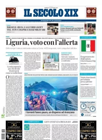 Prima-pagina-secolo-xix-editoriale-oggi-edizione-di-oggi-27-10-2024