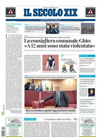 Prima-pagina-secolo-xix-editoriale-oggi-edizione-di-oggi-27-11-2024