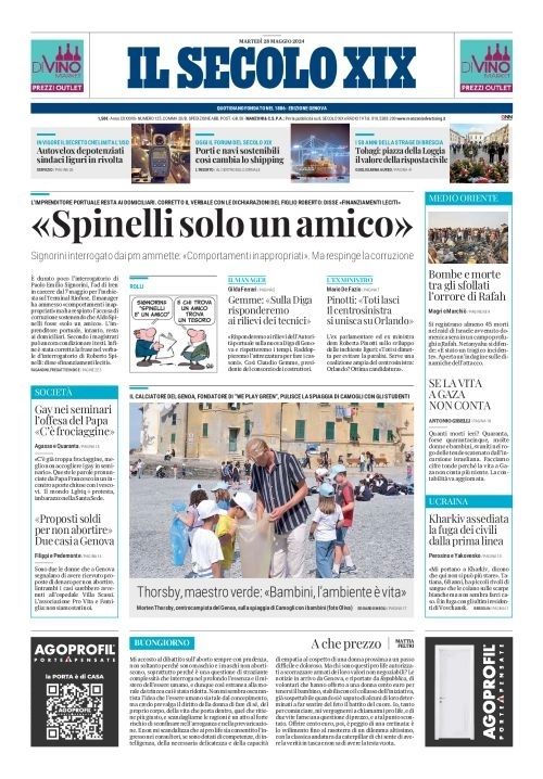 Prima-pagina-secolo-xix-editoriale-oggi-edizione-di-oggi-28-05-2024