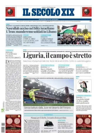 Prima-pagina-secolo-xix-editoriale-oggi-edizione-di-oggi-29-09-2024