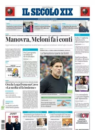 Prima-pagina-secolo-xix-editoriale-oggi-edizione-di-oggi-30-08-2024