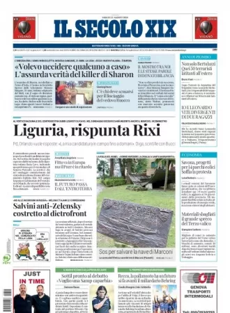 Prima-pagina-secolo-xix-editoriale-oggi-edizione-di-oggi-31-08-2024