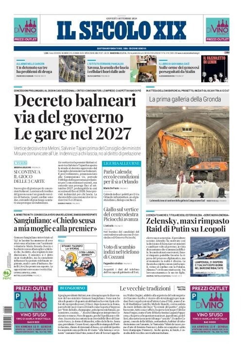 Prima-pagina-secolo-xix-editoriale-oggi-edizione-di-oggi-Array