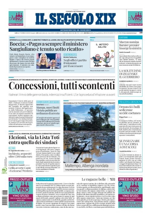 Prima-pagina-secolo-xix-editoriale-oggi-edizione-di-oggi-2024-09-06