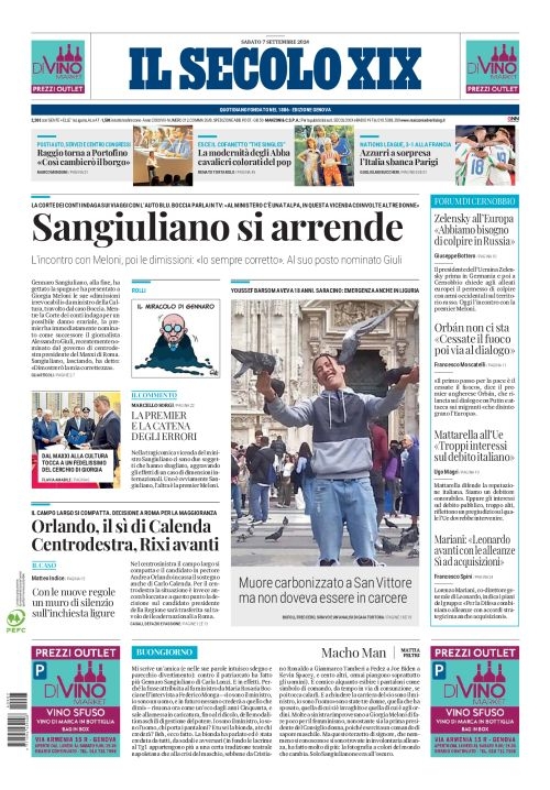 Prima-pagina-secolo-xix-editoriale-oggi-edizione-di-oggi-Array