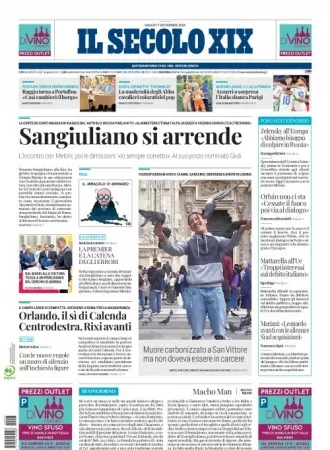 Prima-pagina-secolo-xix-editoriale-oggi-edizione-di-oggi-Array