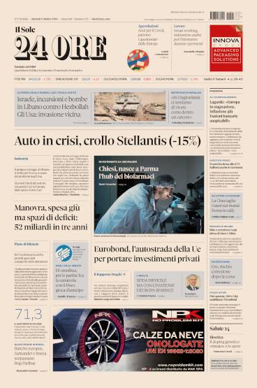 Prima-pagina-sole-24-ore-edizione-del-01-10-2024