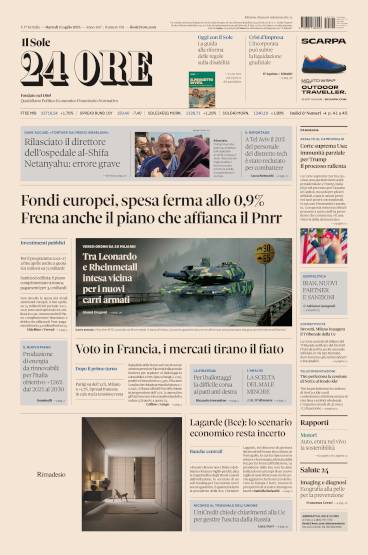 Prima-pagina-sole-24-ore-edizione-del-02-07-2024