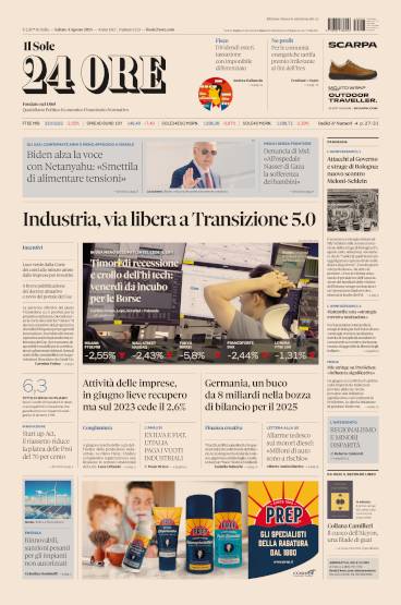 Prima-pagina-sole-24-ore-edizione-del-03-08-2024