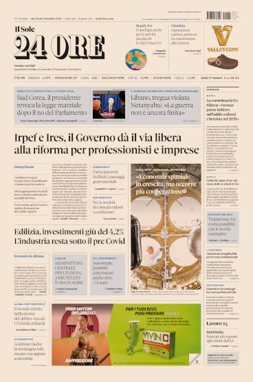 Prima-pagina-sole-24-ore-edizione-del-04-12-2024