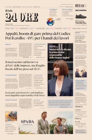 Prima-pagina-sole-24-ore-edizione-del-06-07-2024