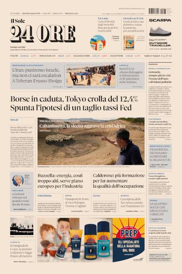 Prima-pagina-sole-24-ore-edizione-del-06-08-2024