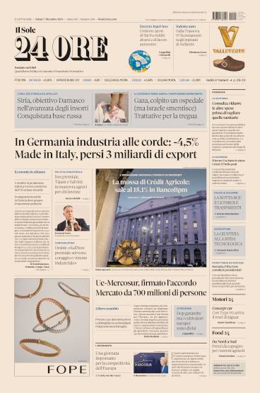 Prima-pagina-sole-24-ore-edizione-del-07-12-2024