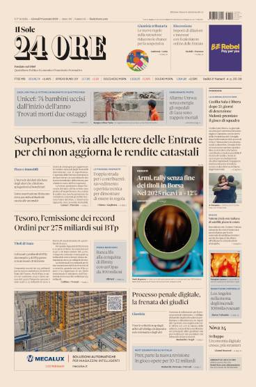 Prima-pagina-sole-24-ore-edizione-del-09-01-2025