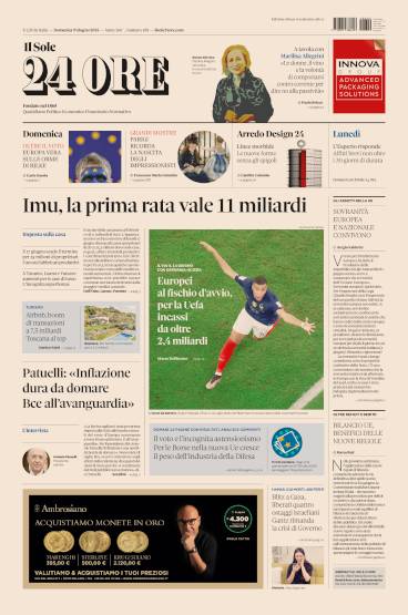 Prima-pagina-sole-24-ore-edizione-del-09-06-2024