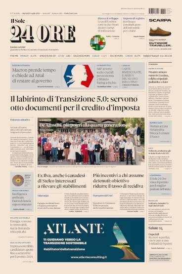 Prima-pagina-sole-24-ore-edizione-del-09-07-2024