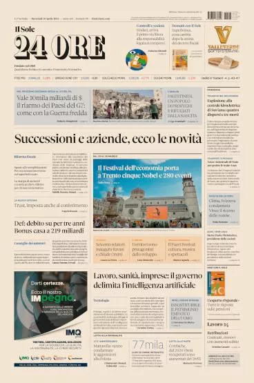 Prima-pagina-sole-24-ore-edizione-del-10-04-2024