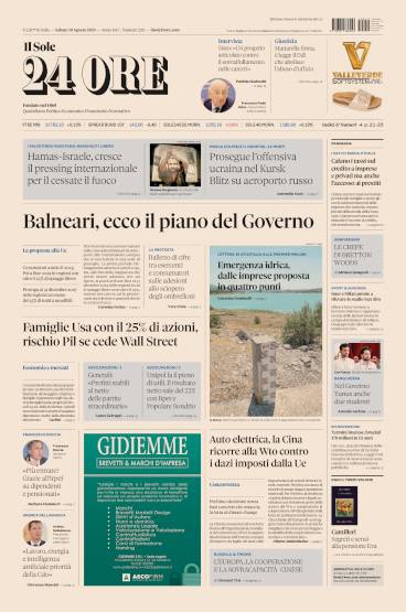 Prima-pagina-sole-24-ore-edizione-del-10-08-2024