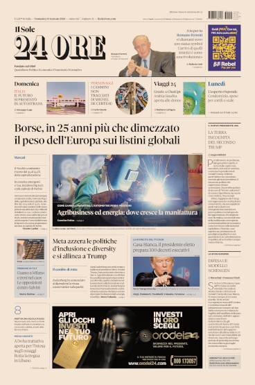 Prima-pagina-sole-24-ore-edizione-del-12-01-2025