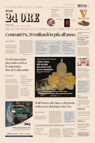 Prima-pagina-sole-24-ore-edizione-del-12-11-2024