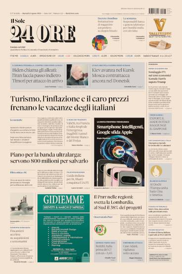 Prima-pagina-sole-24-ore-edizione-del-13-08-2024