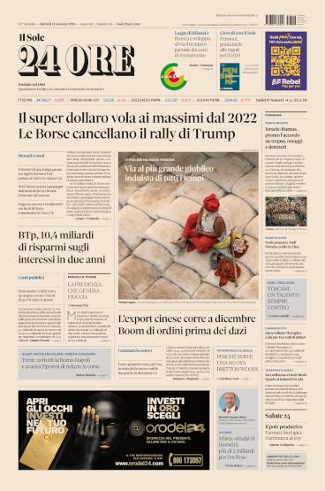 Prima-pagina-sole-24-ore-edizione-del-14-01-2025