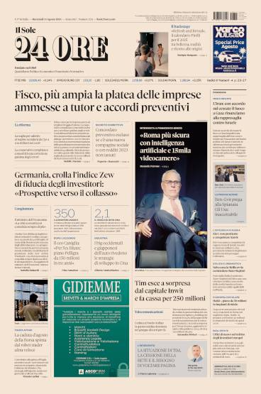 Prima-pagina-sole-24-ore-edizione-del-14-08-2024