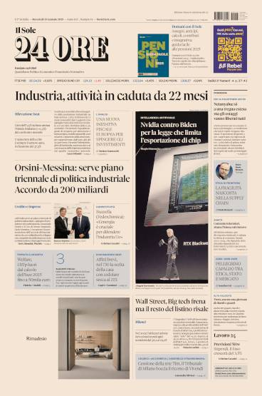 Prima-pagina-sole-24-ore-edizione-del-15-01-2025