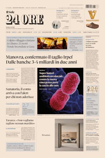 Prima-pagina-sole-24-ore-edizione-del-15-10-2024