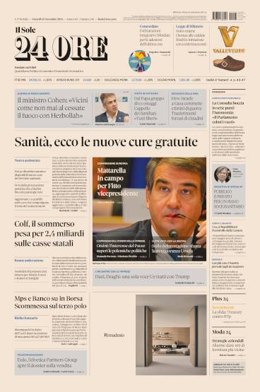 Prima-pagina-sole-24-ore-edizione-del-15-11-2024