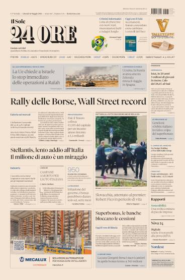 Prima-pagina-sole-24-ore-edizione-del-16-05-2024