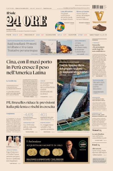 Prima-pagina-sole-24-ore-edizione-del-16-11-2024