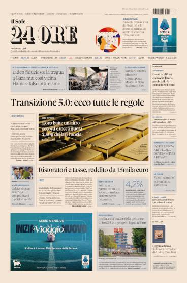 Prima-pagina-sole-24-ore-edizione-del-17-08-2024