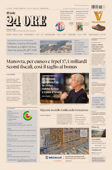 Prima-pagina-sole-24-ore-edizione-del-17-10-2024