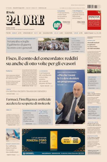 Prima-pagina-sole-24-ore-edizione-del-18-06-2024