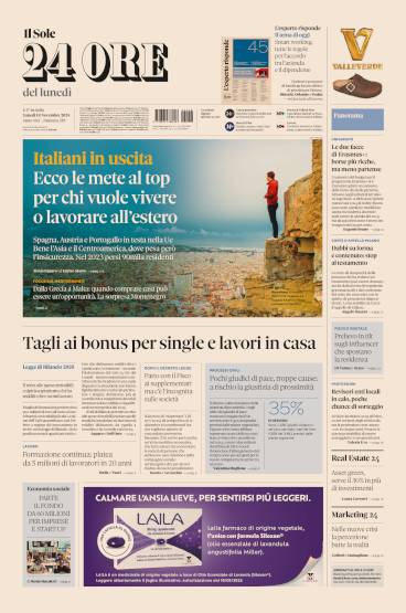 Prima-pagina-sole-24-ore-edizione-del-18-11-2024